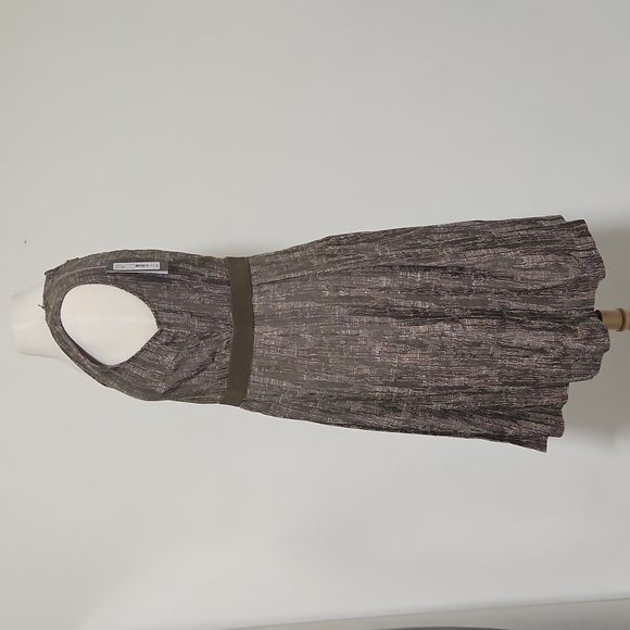 Eva Mendez Brown Jacquard Fit & Flare Dress - Picture 2 of 5